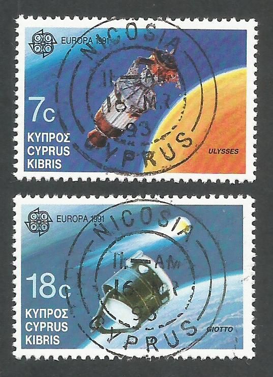 Cyprus Stamps SG 798-99 1991 Europa Space - CTO USED (L176)