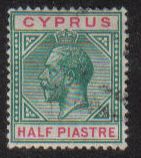 Cyprus Stamps SG 075 1912 Half Piastre - USED (e447)