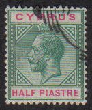 Cyprus Stamps SG 075 1912 Half Piastre - USED (E446)