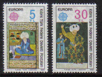 North Cyprus Stamps SG 091-92 1980 Europa - MINT