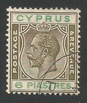 Cyprus Stamps SG 112 1924 Six Piastres - USED (L262)