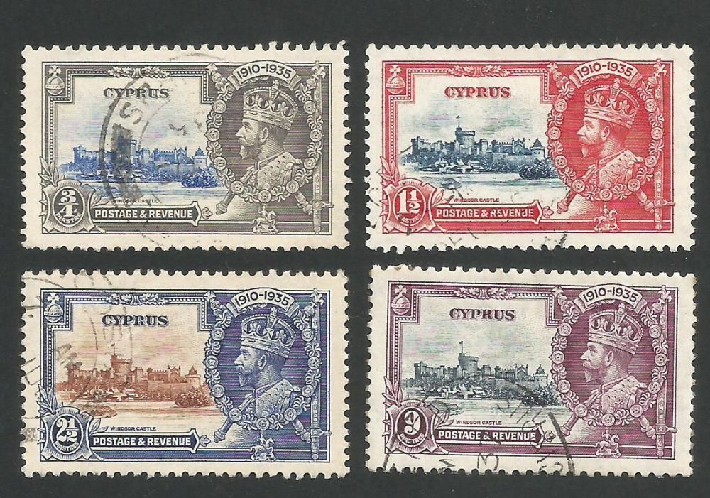 Cyprus Stamps SG 144-47 1935 King George V Silver Jubilee - USED (L264)