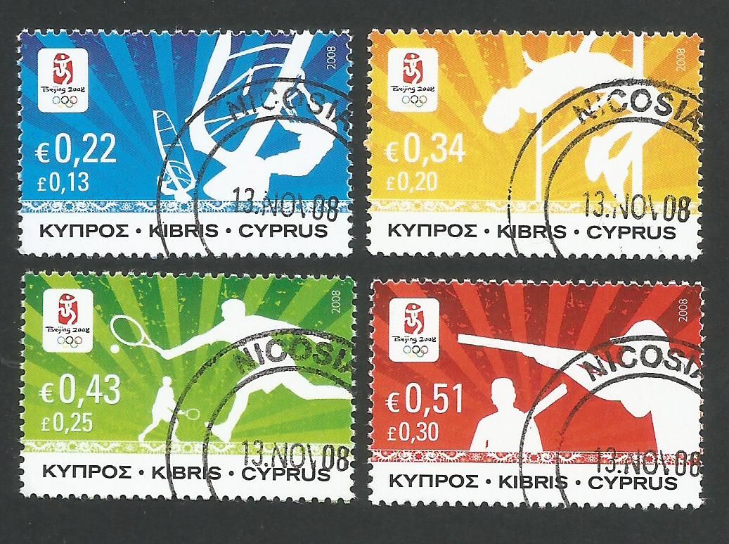Cyprus Stamps SG 1165-68 2008 Beijing Olympic Games - CTO USED (L271)