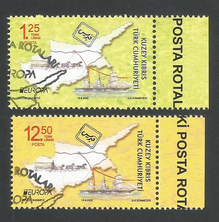 North Cyprus Stamps SG 2020 (b) Europa Ancient Postal Routes  - CTO USED (L