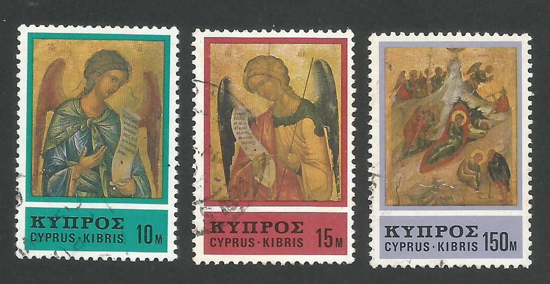 Cyprus Stamps SG 478-80 1976 Christmas - USED (L297)