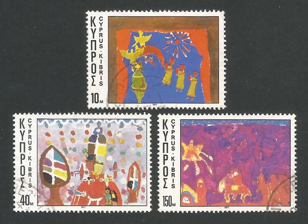 Cyprus Stamps SG 497-99 1977 Christmas - USED (L299)