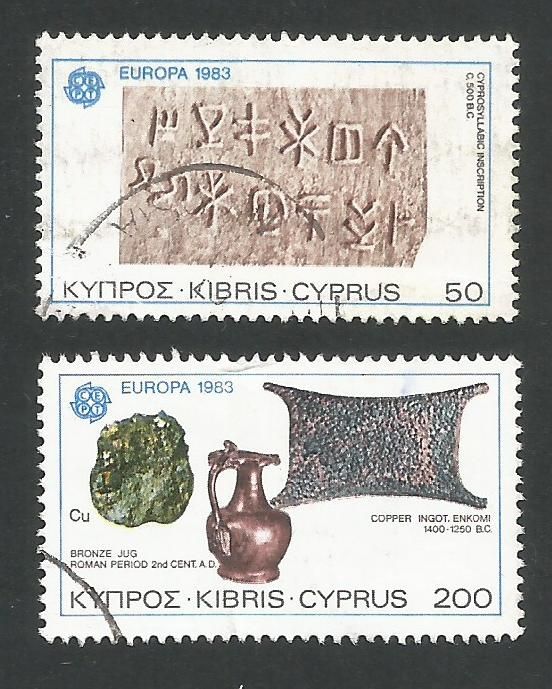 Cyprus Stamps SG 602-03 1983 Europa - USED (L302)
