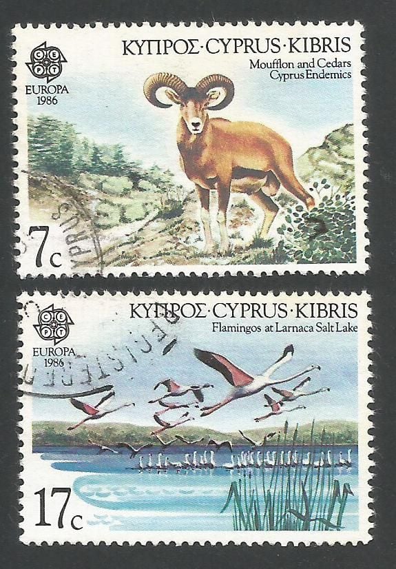 Cyprus Stamps SG 678-79 1986 Europa Nature - USED (L303)