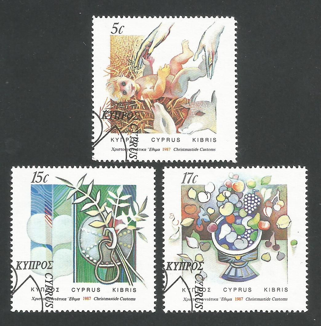Cyprus Stamps SG 713-15 1987 Christmas - USED (L308)