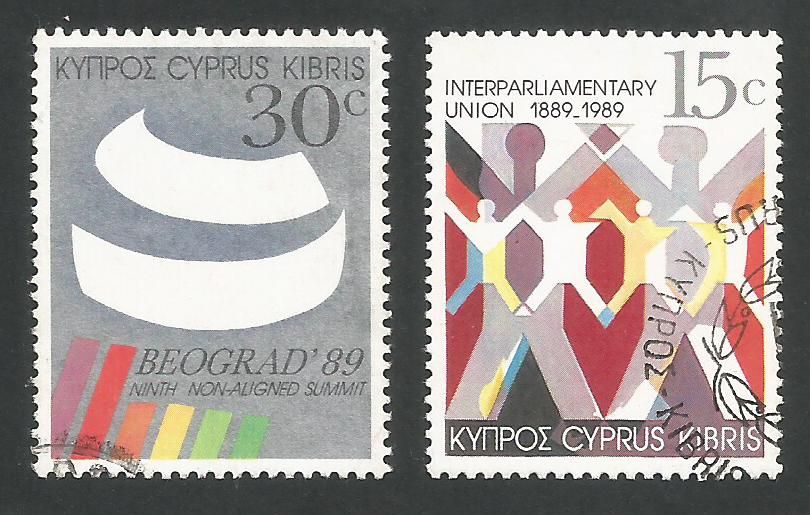Cyprus Stamps SG 745-46 1989 Non Alligned Nations Conference - USED (L310)