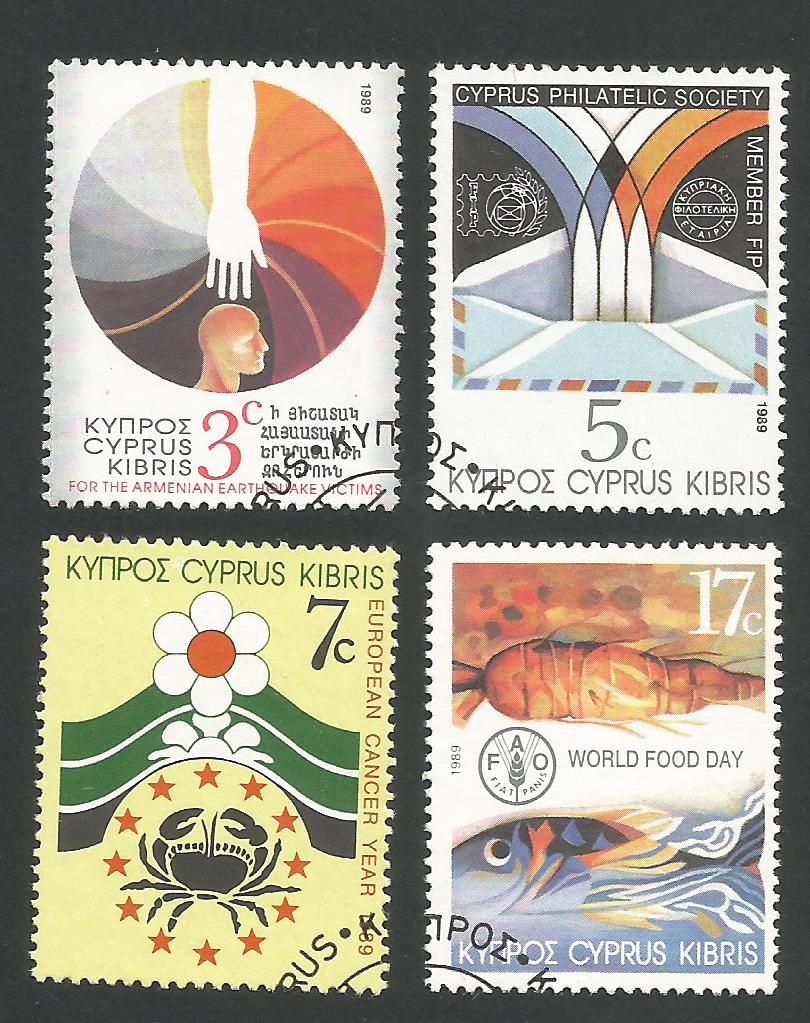Cyprus Stamps SG 752-55 1989 Anniversaries and Events - USED (L312)