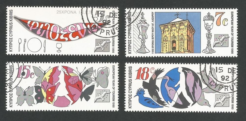 Cyprus Stamps SG 776-79 1990 Tourism Year - USED (L314)