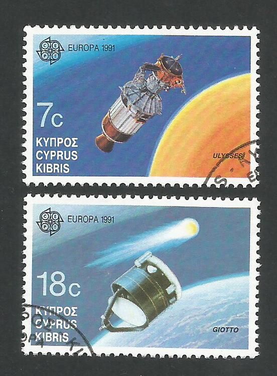 Cyprus Stamps SG 798-99 1991 Europa Space - USED (L318)