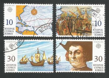 Cyprus Stamps SG 818-21 1992 Europa Discovery of America - USED (L323)