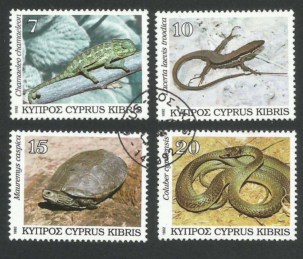 Cyprus Stamps SG 822-25 1992 Reptiles - USED (L324)