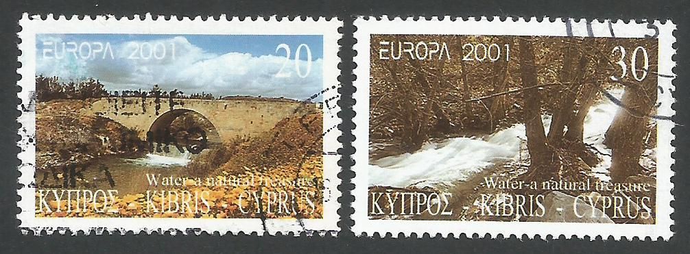 Cyprus Stamps SG 1015-16 2000 Europa Cypriot Rivers - USED (L352) 