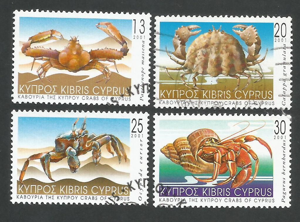 Cyprus Stamps SG 1017-20 2001 Crabs of Cyprus - USED (L353)