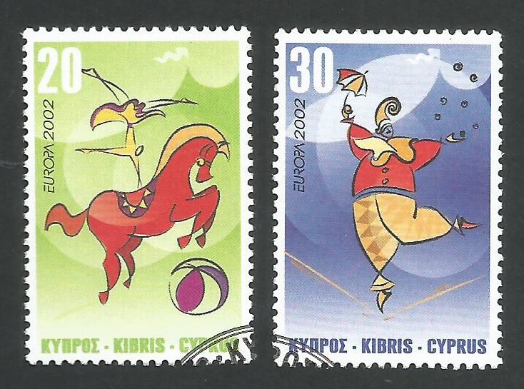 Cyprus Stamps SG 1029-30 2000 Europa Circus - USED (L356)