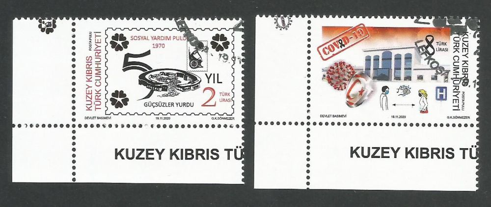 North Cyprus Stamps SG 0860-61 2020 Anniversaries and Events  - CTO USED (L377)