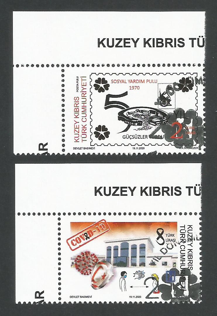 North Cyprus Stamps SG 0860-61 2020 Anniversaries and Events  - CTO USED (L383)