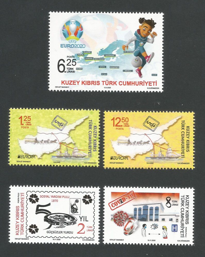 North Cyprus Stamps 2020 Complete Year Set - MINT