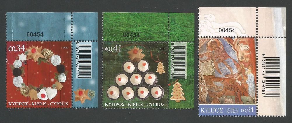 Cyprus Stamps SG 2020 (j) Christmas - Control Numbers MINT