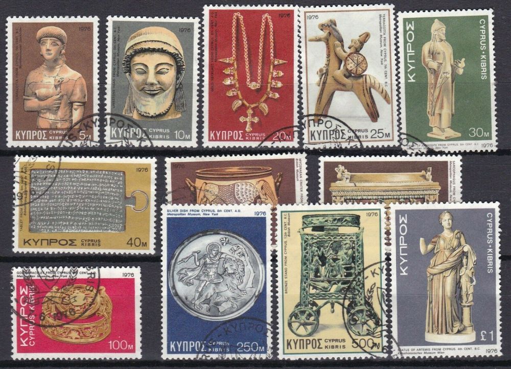 Cyprus Stamps SG 459-70 1976 4th Definitives Artifacts - USED (L390)