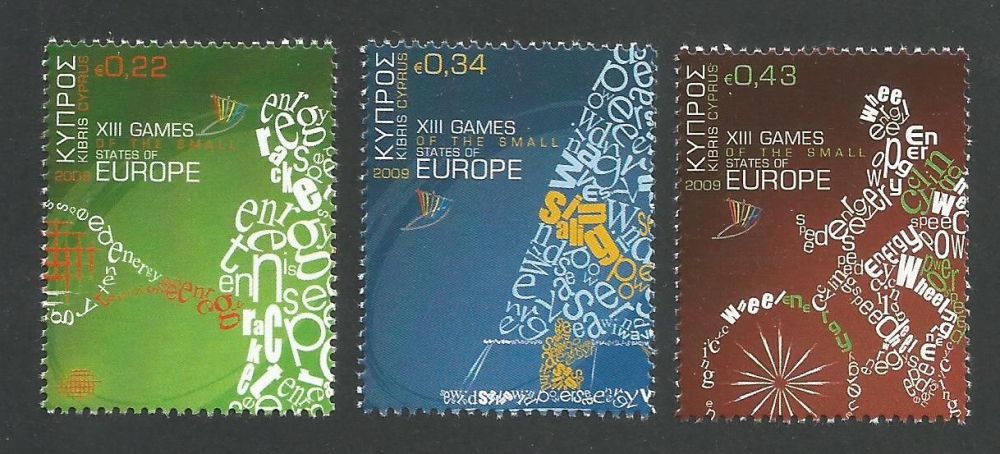 Cyprus Stamps SG 1190-92 2009 XIII Games of the Small States of Europe - MINT