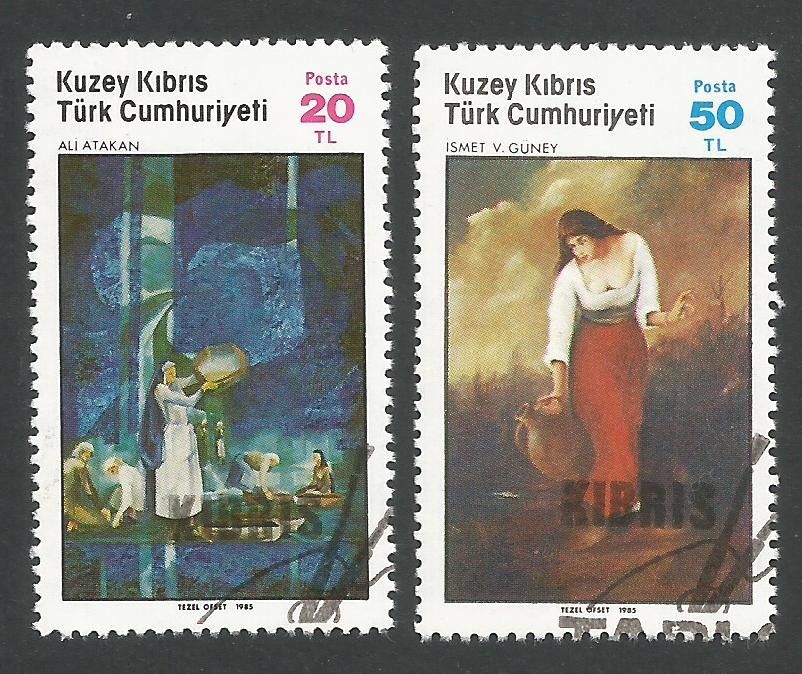 North Cyprus Stamps SG 176-77 1985 Art 4th Series - CTO USED (L407)