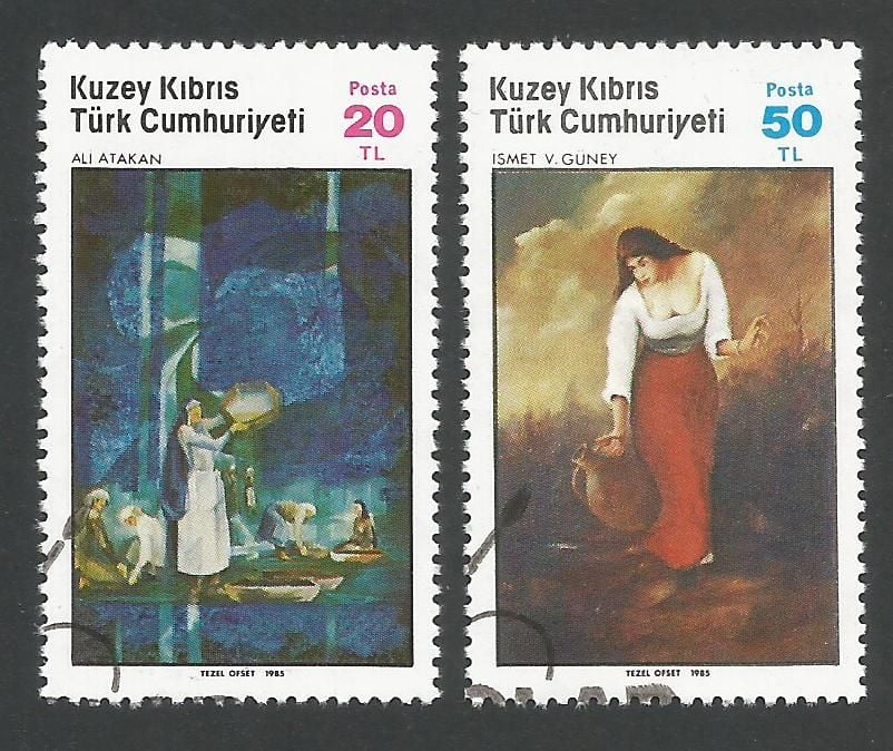 North Cyprus Stamps SG 176-77 1985 Art 4th Series - CTO USED (L408)