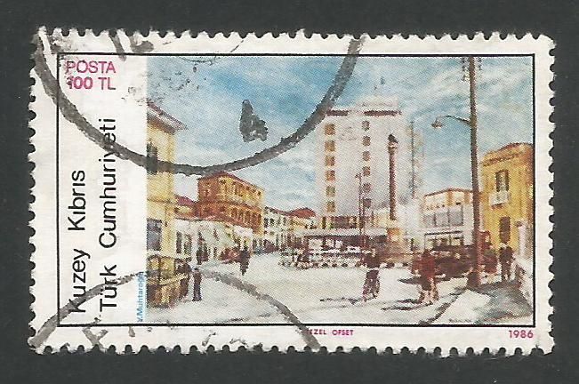 North Cyprus Stamps SG 186 1986 100TL - USED (L416)