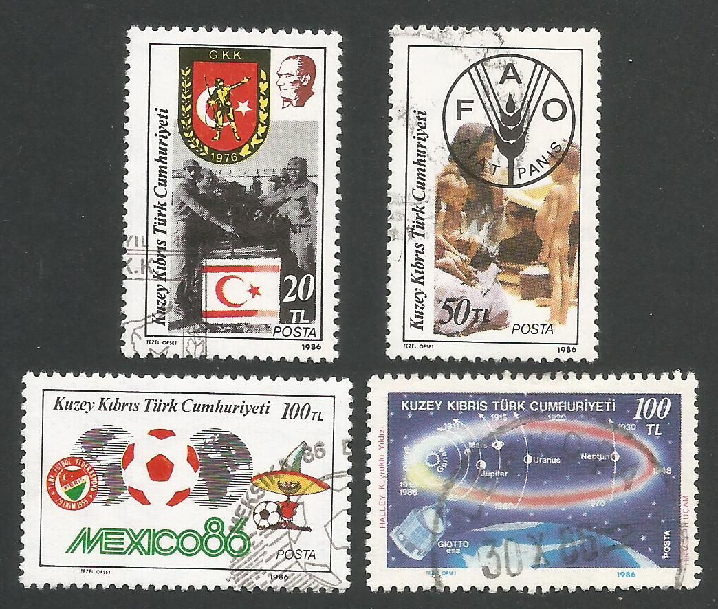 North Cyprus Stamps SG 193-96 1986 Anniversaries and Events - USED (L421)
