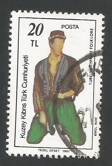 North Cyprus Stamps SG 212 1987 20 TL - USED (L433)