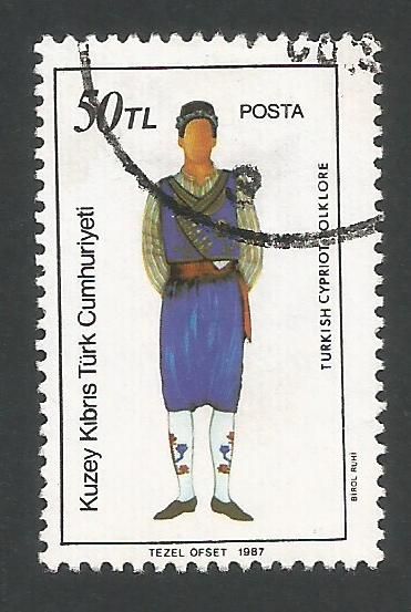 North Cyprus Stamps SG 213 1987 50 TL - USED (L434)