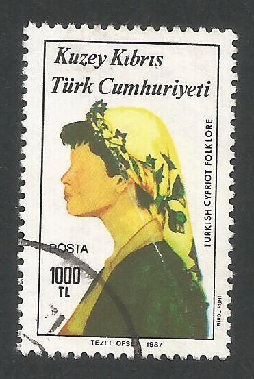 North Cyprus Stamps SG 215 1987 1000 TL - USED (L435)
