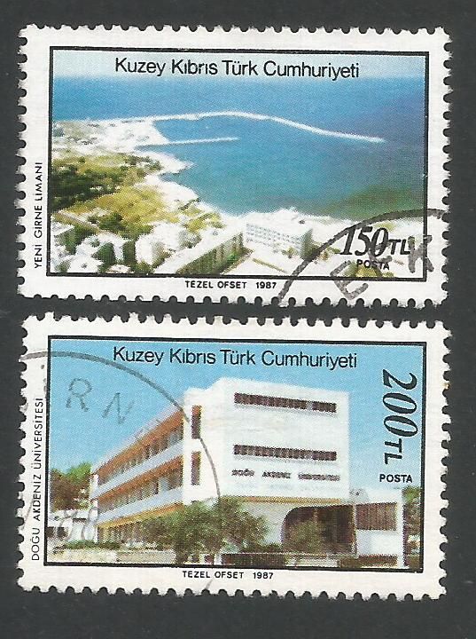North Cyprus Stamps SG 223-24 1987 Modern development 2nd Series - USED (L439)