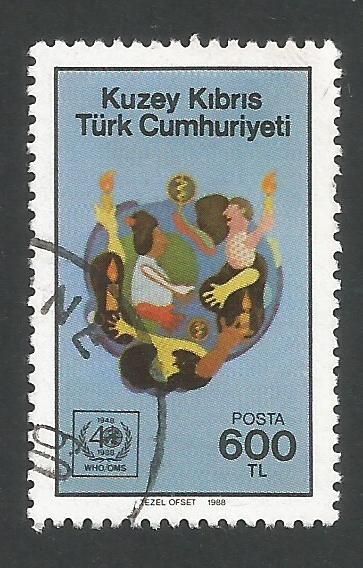 North Cyprus Stamps SG 245 1988 600tl - USED (L451)