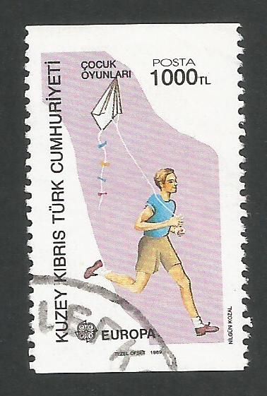 North Cyprus Stamps SG 252a 1989 100 TL From Booklet - USED (L455)