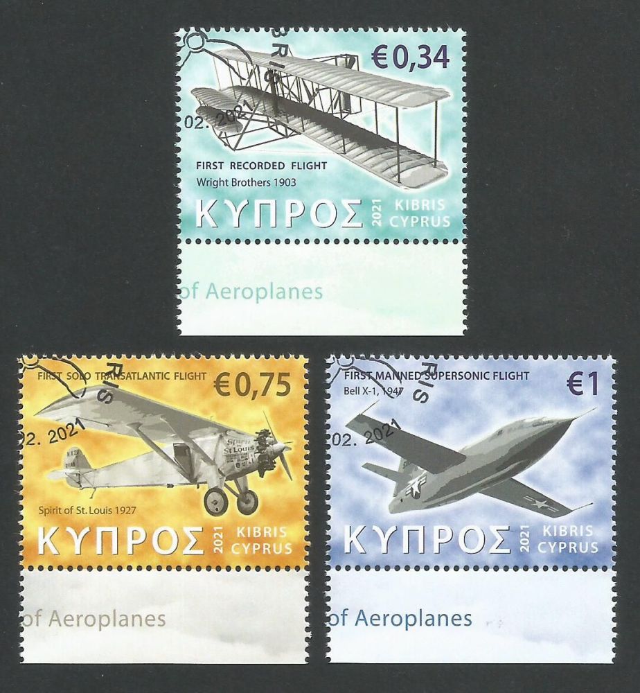 Cyprus Stamps SG 2021 (a) Aeroplanes - CTO USED (505)