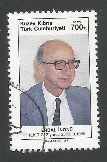 North Cyprus Stamps SG 269 1989 Erdal Inonu - USED (L466)
