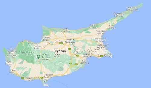 Map of Cyprus as a whole