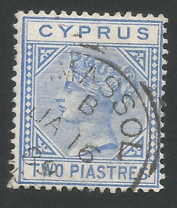 Cyprus Stamps SG 019 1883 Two Piastres - USED (L526)