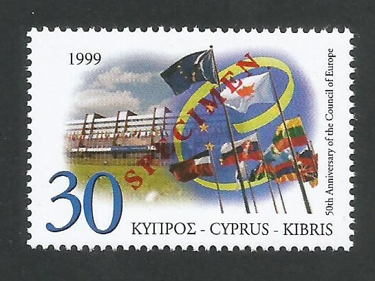 Cyprus Stamps SG 971 1999 Council of Europe - Specimen MINT