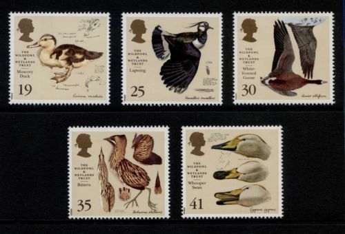 British Stamps 1995 SG 1915-19 Wildfowl and Wetlands Trust - MINT (P301)