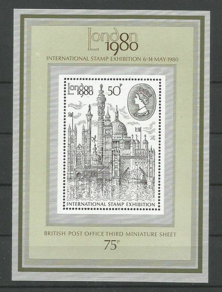 British Stamps 1980 SG 1119 MS 1980 London Stamp Exhibition - MINT (P328)