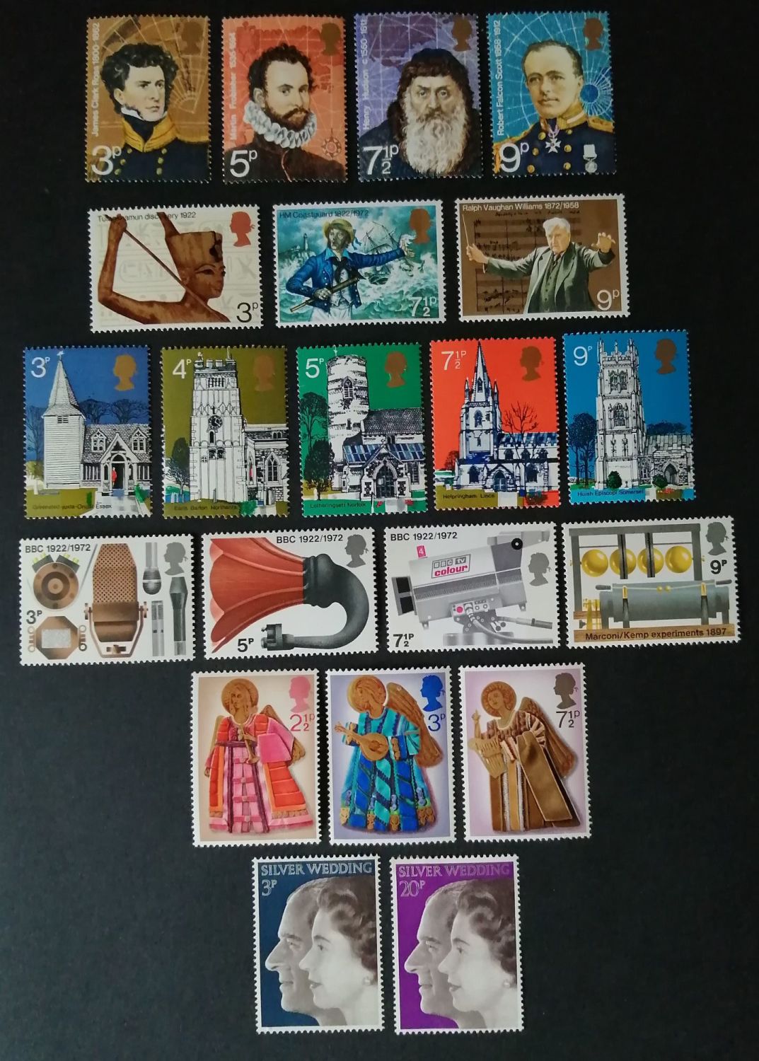 British Stamps 1972 Full Year Set - MINT (P363)