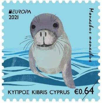 Cyprus Stamps EUROPA 2021 Endangered Wildlife Mediterranean Seal