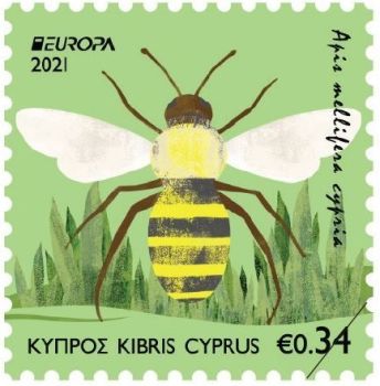 Cyprus Stamps EUROPA 2021 Endangered Wildlife Cypriot Bee