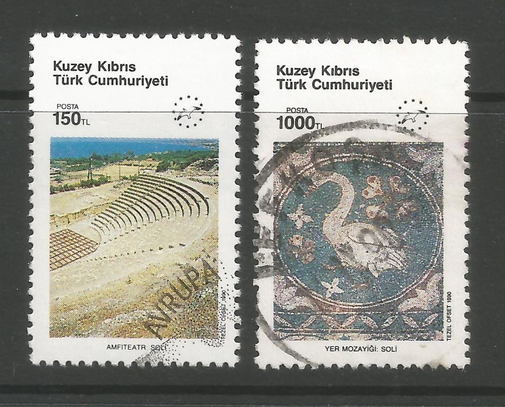 North Cyprus Stamps SG 286-87 1990 Tourism - USED (L696)