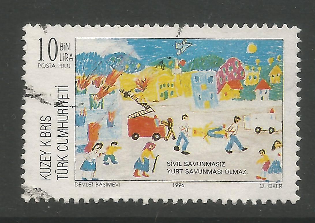 North Cyprus Stamps SG 432 1996 10,000 TL - USED (L724)